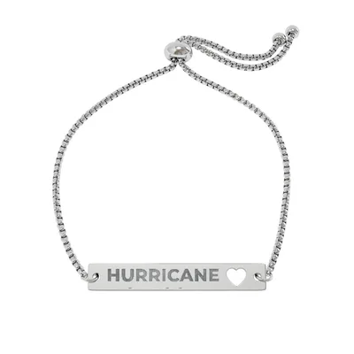 Adjustable Flat Cutout Heart Bar Bracelet (Engraving) in 18K Gold PVD coating