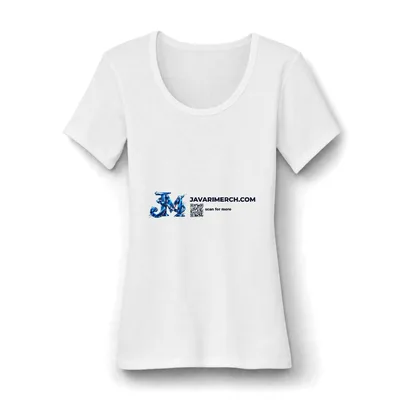 Women's V.I.T. Rib Scoop Neck Tee in White