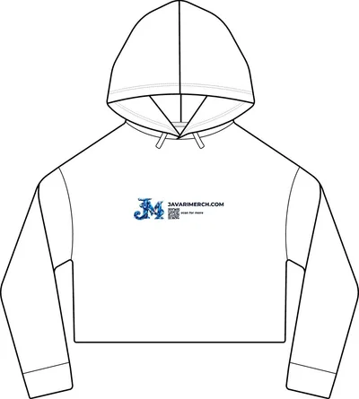 Women's Laguna Sueded Raw Edge Crop Hoodie Sweatshirt in White