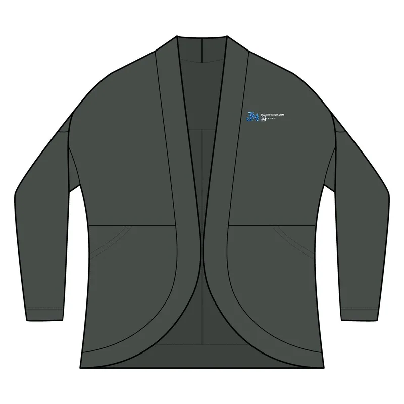 Women's Stretch Open-Front Cardigan in Anchor Grey