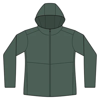 Unisex Perform Full-Zip Hooded Sweatshirt in Pine