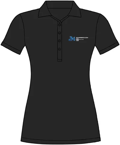 Women's Claire Tech Polo in Black