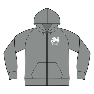 Women's Organic CVC Fleece Full-Zip Hoodie in Aluminum Grey Heather