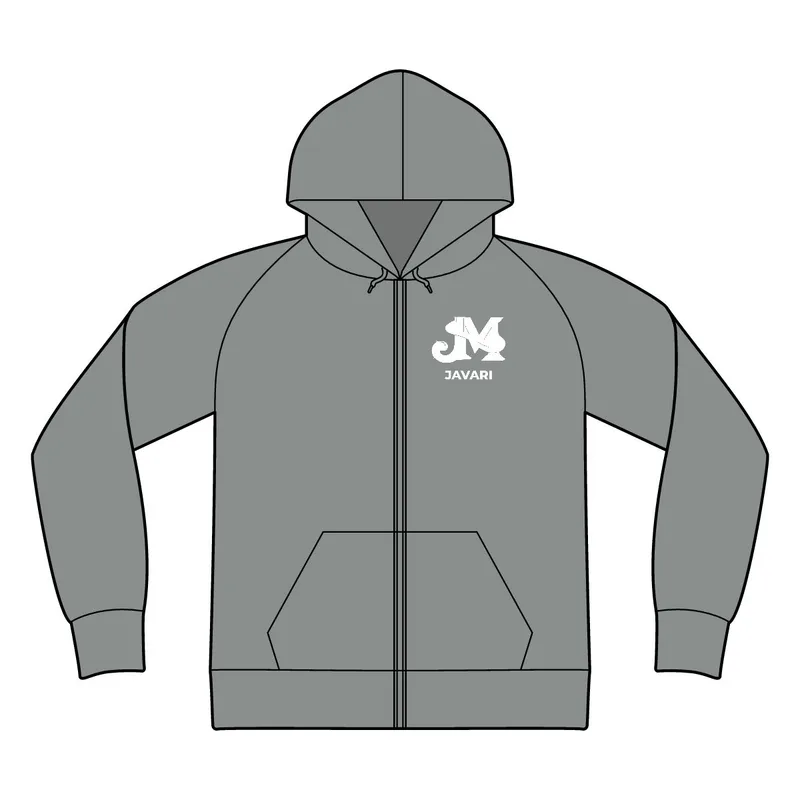 Women's Organic CVC Fleece Full-Zip Hoodie in Aluminum Grey Heather