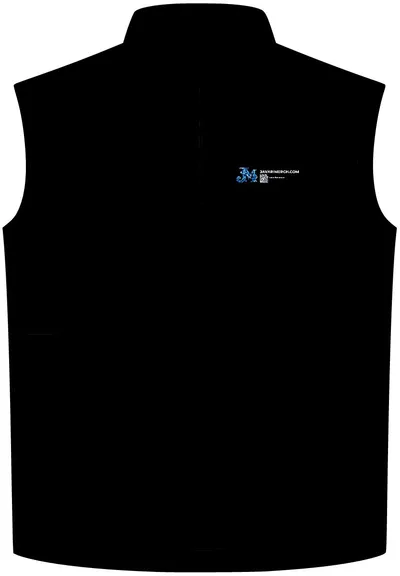 Repeat 1/2-Zip Vest in Black