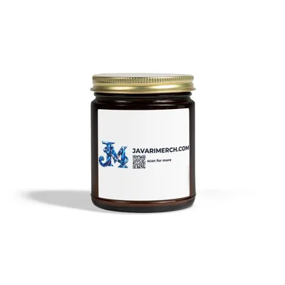 Scented Candles, Coconut Apricot Wax (4oz, 9oz) in Amber