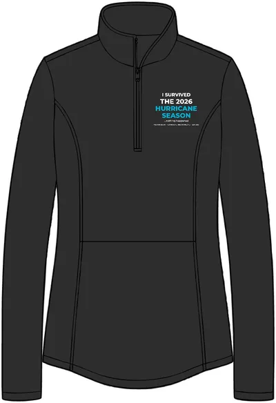 Women's Smooth Fleece 1/4-Zip in Deep Black