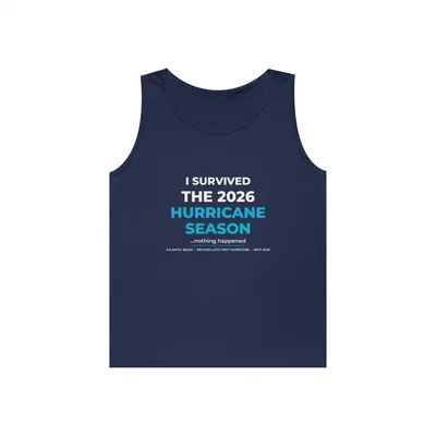 Unisex Heavy Cotton Tank Top in Navy