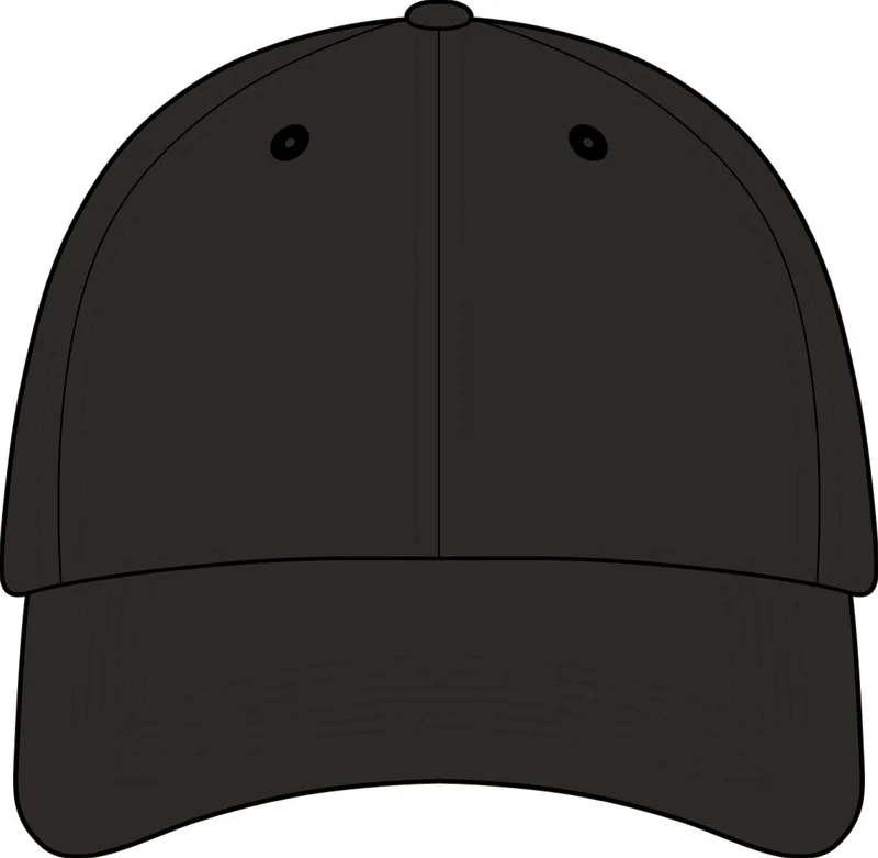 Snapback Fine Twill Cap in Black
