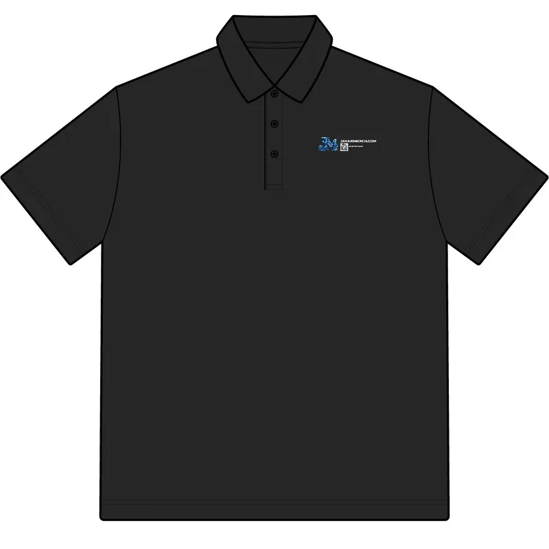 Men's Plaited Polo in Black