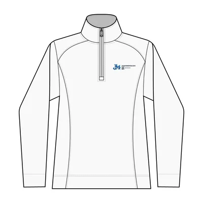 Women's Wells Tech Quarter-Zip Pullover in Black/ White