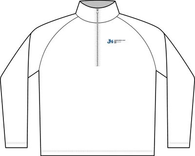 Women's Sport-Wick Stretch Contrast 1/4-Zip Pullover in White/ Charcoal Grey Heather