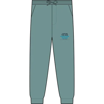 Unisex Pigment-Dyed Fleece Sweatpants in Pigment Alpine Green