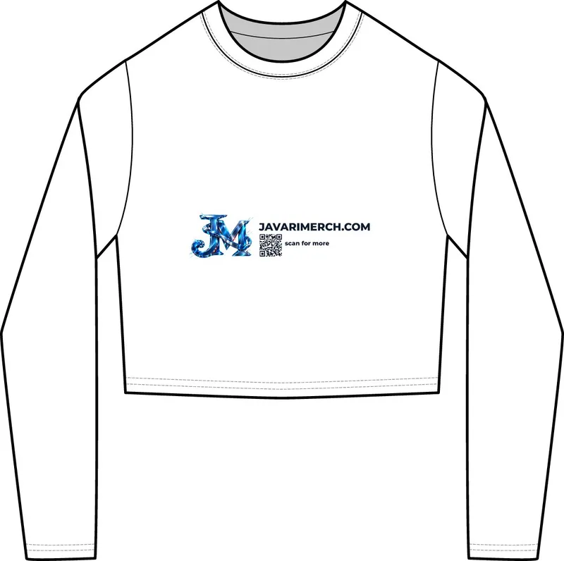 Women's Crop L-S Tee in White