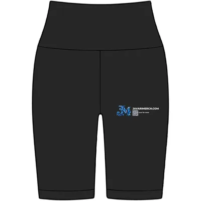 Women's Flex High-Waist Bike Short in Black