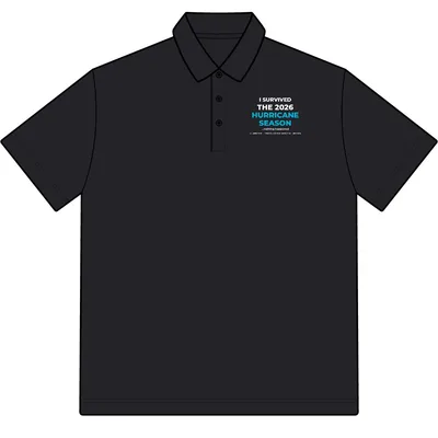 Men's Geo Polo in Black/ Graphite