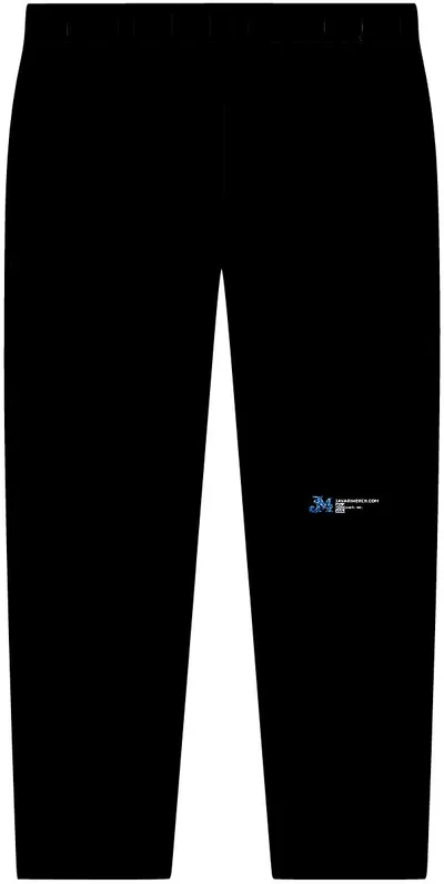Open Bottom Sweatpant in Black