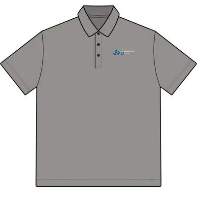 Men's Geo Polo in Graphite/ Silver