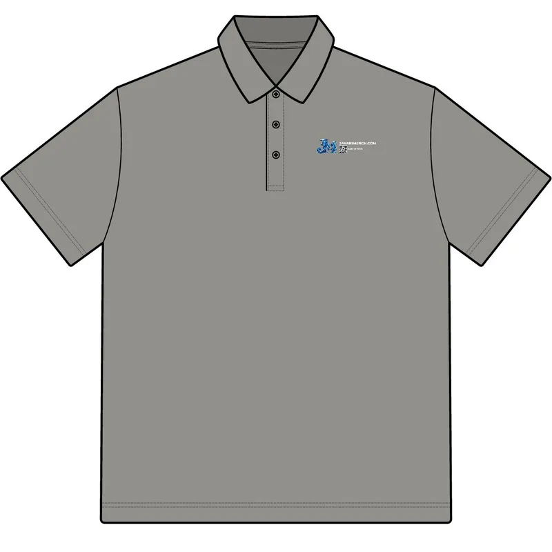 Men's Geo Polo in Graphite/ Silver