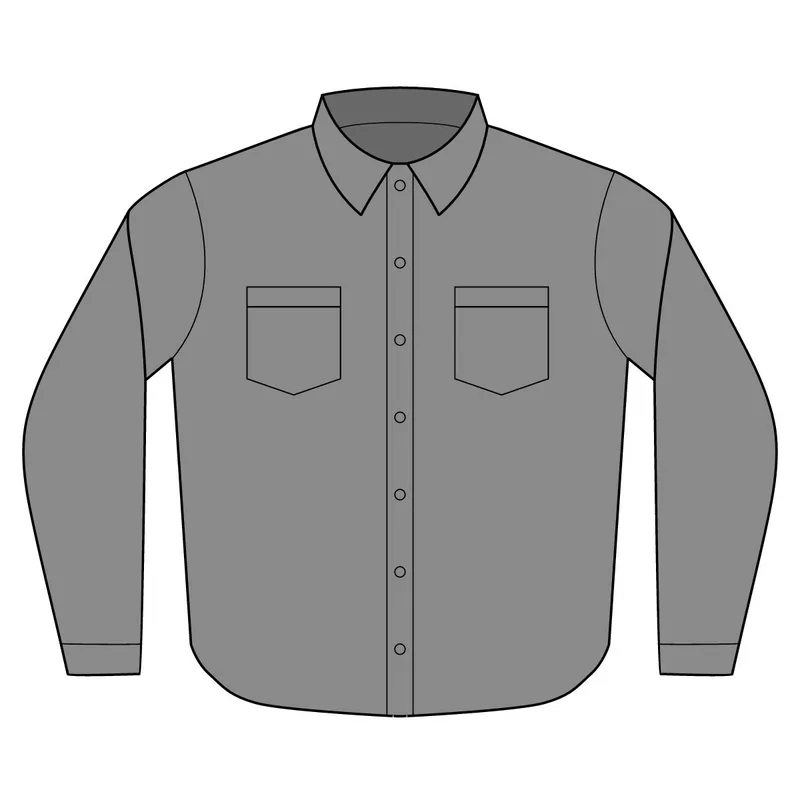 Slub Chambray Shirt in Grey