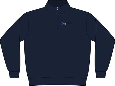 Women's Stencil Half Zip Crew in Navy
