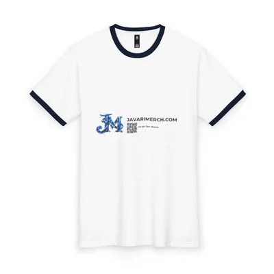 Men's Staple Ringer Tee in White/Navy