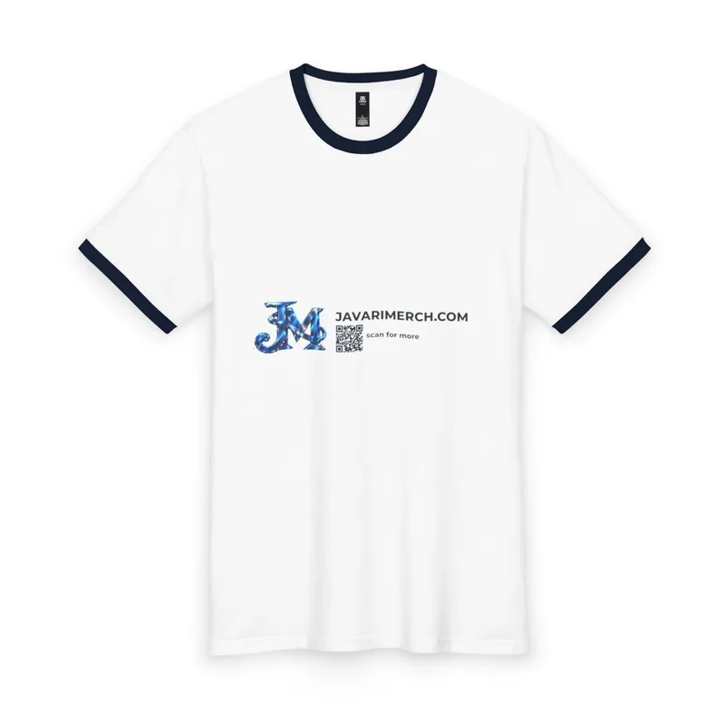 Men's Staple Ringer Tee in White/Navy