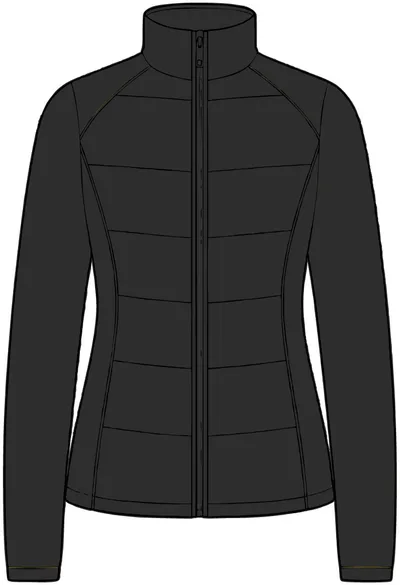 Women's Hybrid Soft Shell Jacket in Deep Black