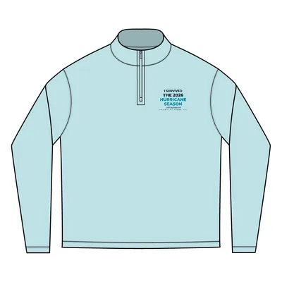 Men' Midweight Quarter Zip in Arctic Blue