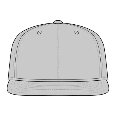 Flat Bill Cap in Heather Grey