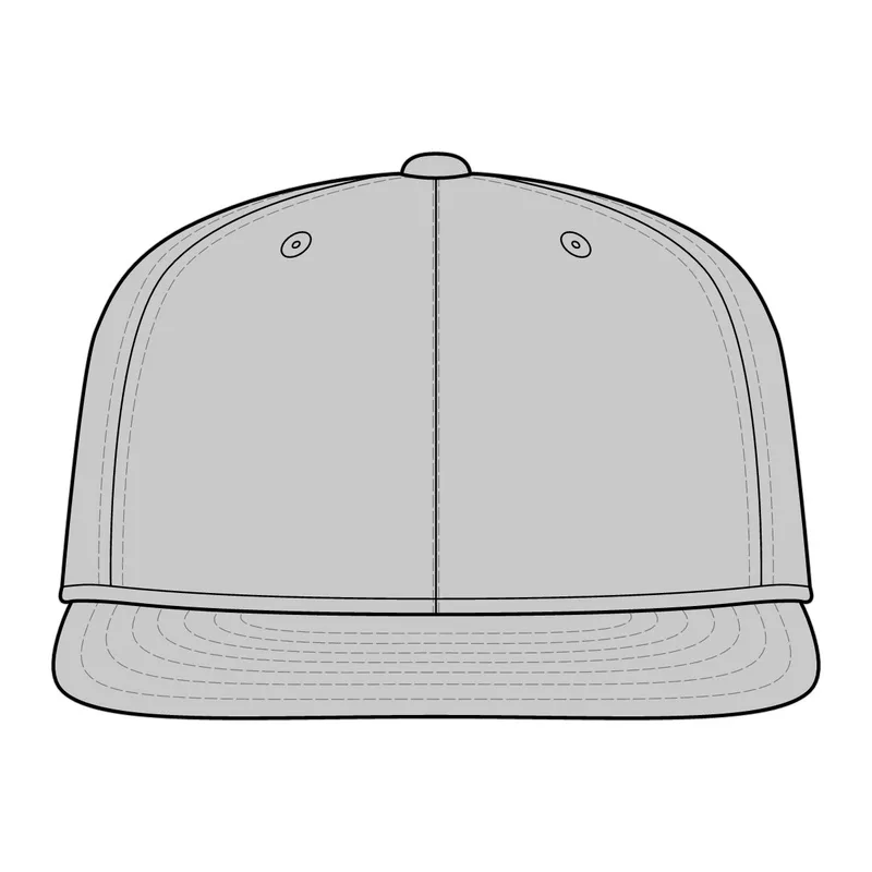 Flat Bill Cap in Heather Grey