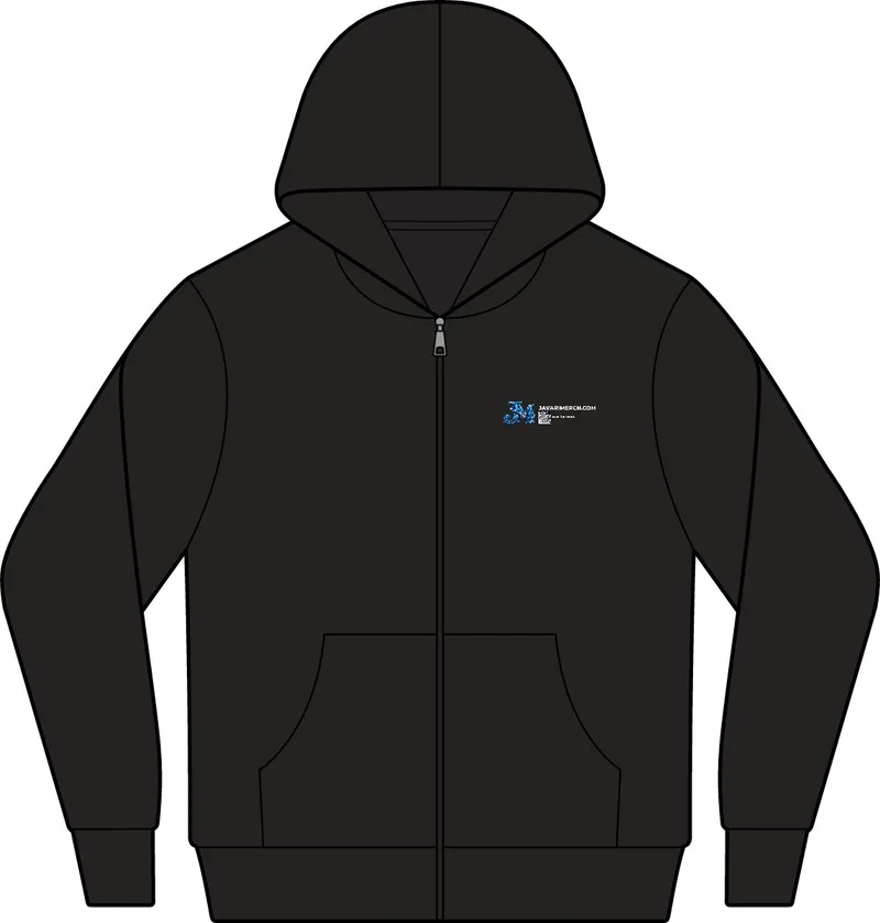 Unisex Triblend Lightweight Full-Zip Hooded Long Sleeve Tee in Charcoal Black TriBlend