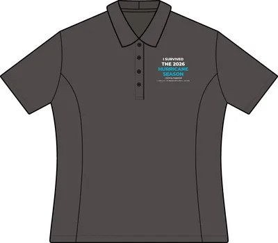 Women's PosiCharge Electric Heather Polo in Grey-Black Electric