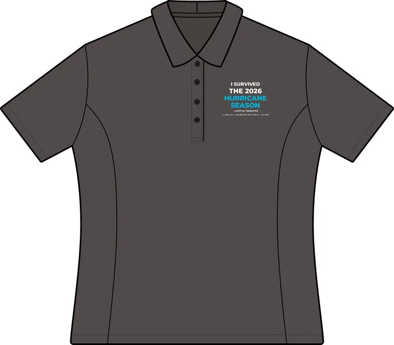 Women's PosiCharge Electric Heather Polo in Grey-Black Electric