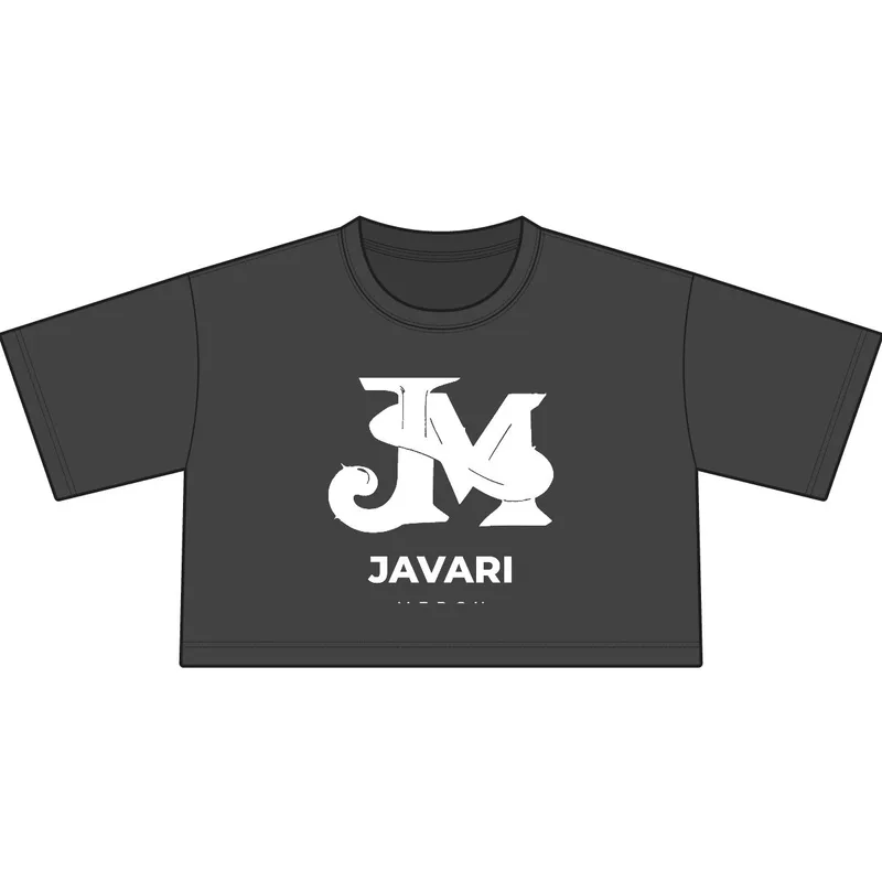 Women's Garment-Dyed Heavyweight Cropped Tee in Faded Black