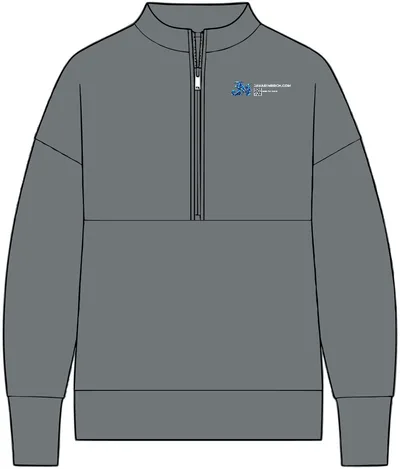 Women's Linear Texture 1/4-Zip in Storm Grey