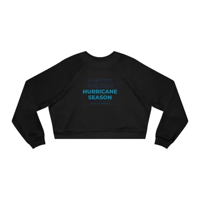 Women's Cropped Fleece Pullover in Black
