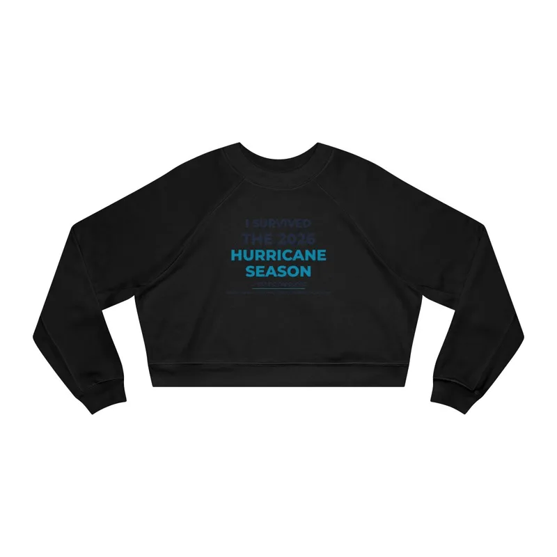 Women's Cropped Fleece Pullover in Black