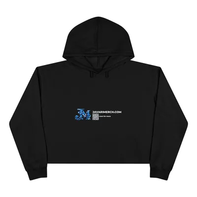 Crop Hoodie in Black