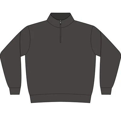 Unisex Garment-Dyed Quarter-Zip Sweatshirt in New Railroad Grey