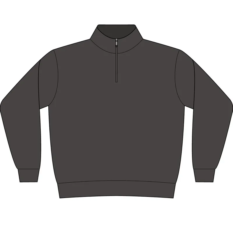 Unisex Garment-Dyed Quarter-Zip Sweatshirt in New Railroad Grey