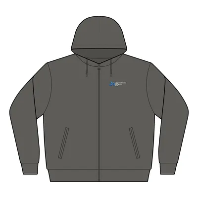Women's Featherweight French Terry Full-Zip Hoodie in Washed Coal