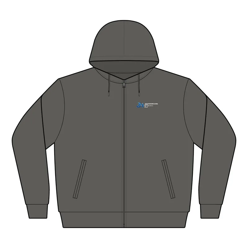 Women's Featherweight French Terry Full-Zip Hoodie in Washed Coal