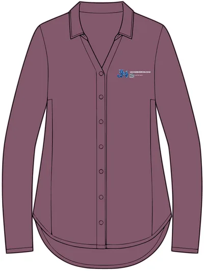 Women's Luxe Knit Button Tunic in Purple Mist