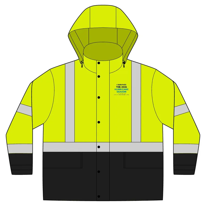 ANSI 107 Class 3 Rain Jacket in Safety Yellow/ Black