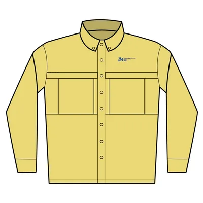 Port Authority® Men's Long Sleeve UV Daybreak Shirt (Embroidery) in Yellow