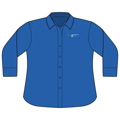 Women's 3/4-Sleeve SuperPro Twill Shirt in True Blue