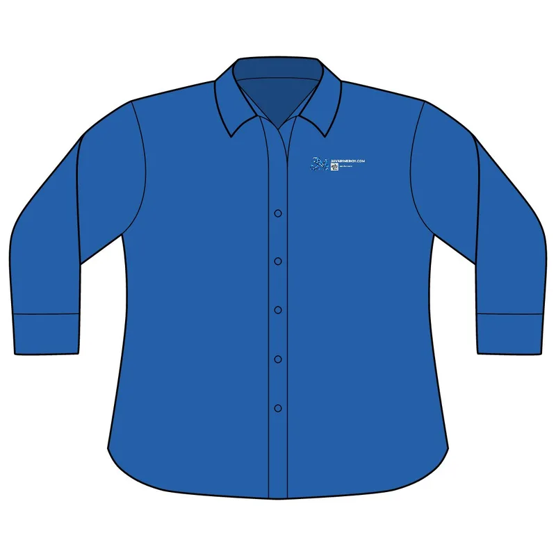 Women's 3/4-Sleeve SuperPro Twill Shirt in True Blue