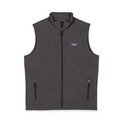 Port Authority® Men's Core Soft Shell Vest in Black Charcoal Heather