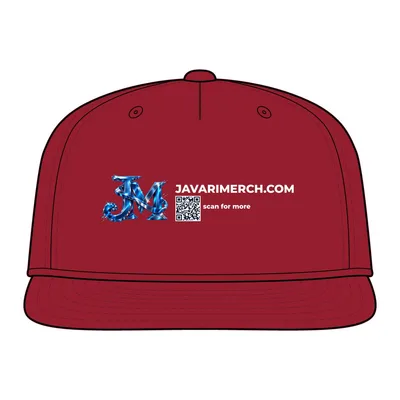 YP Classics Premium 5-Panel Snapback Cap in Deep Red
